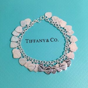 Tiffany & Co. Return to Tiffany Multi Hearts Silver Charm Bracelet